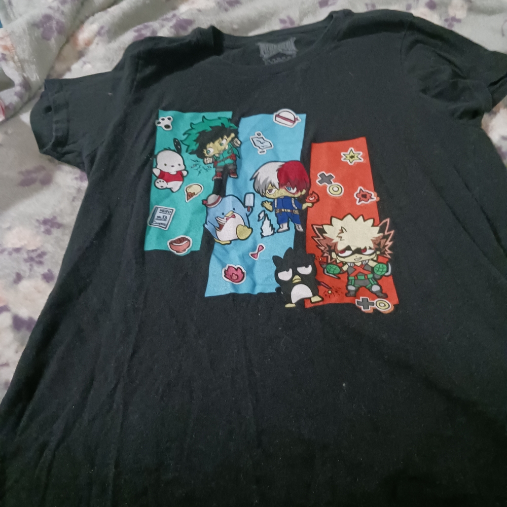 Womens  Black Graphic T-Shirt